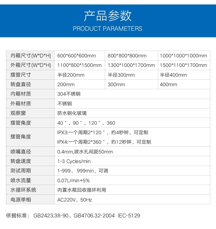 IP3X4淋雨試驗箱-07
